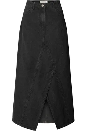 Rabens Saloner Dames, Rokken, Zwart, Maat: XL Denim