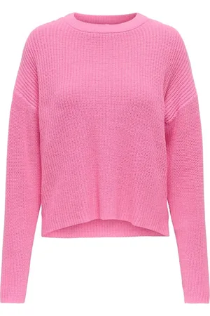 ONLY Dames, Truien, Roze, Maat: M Katoen