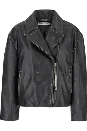 Acne Studios Dames, Jassen, Zwart, Maat: S Leer