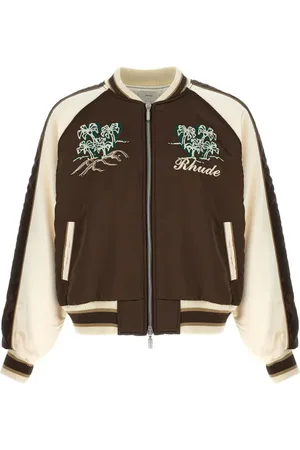 Rhude Heren, Jassen, Bruin, Maat: M Satijn