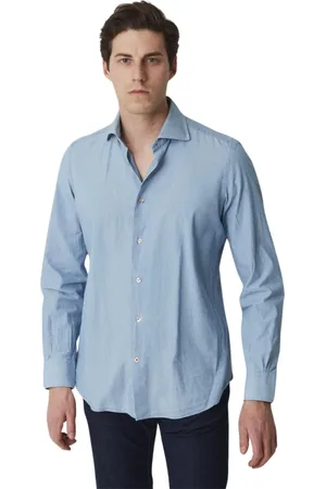 MAZZARELLI Heren, Overhemden, Blauw, Maat: 3XL