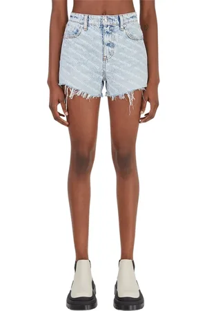 Alexander Wang Dames, Korte broeken, Blauw, Maat: W25 Katoen