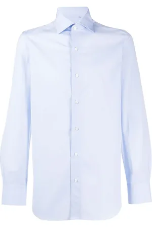 Finamore Heren, Overhemden, Blauw, Maat: 3XL Katoen