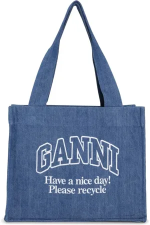 Ganni Dames, Tassen, Blauw, Maat: ONE Size Denim