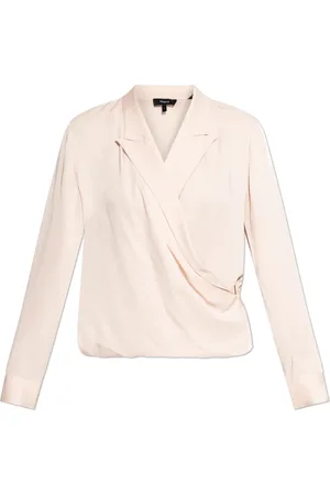 THEORY Dames, Blouses & Shirts, Roze, Maat: M Zijde