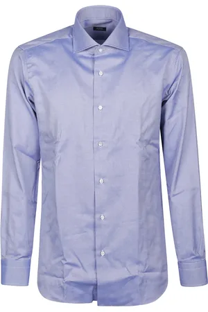 BARBA Heren, Overhemden, Blauw, Maat: 2XL Katoen