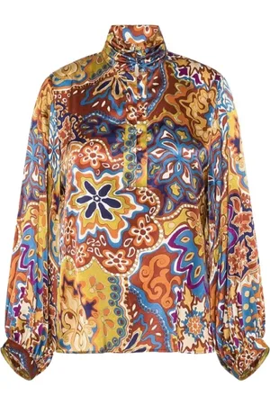 MOMONÍ Dames, Blouses & Shirts, Veelkleurig, Maat: 2XS Zijde