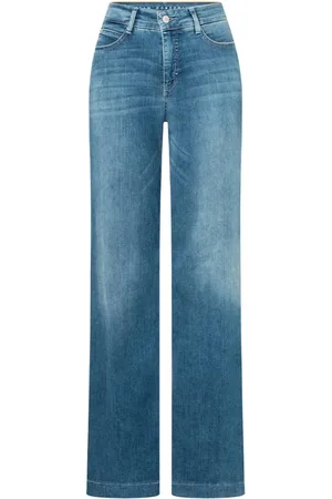 Mac Dames, Jeans, Blauw, Maat: XS L34 Katoen
