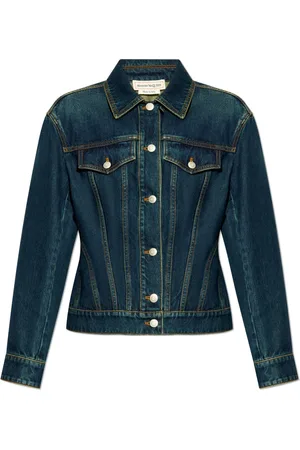 Alexander McQueen Dames, Jassen, Blauw, Maat: 2XS Denim