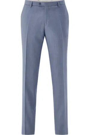 Carl Gross Heren, Broeken, Blauw, Maat: W27 Wol