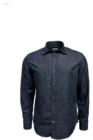 Jacob Cohen Heren, Overhemden, Blauw, Maat: M Denim
