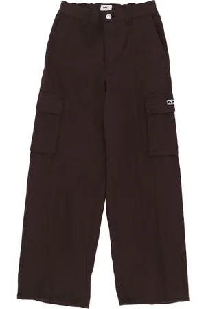 Obey Dames, Broeken, Bruin, Maat: W26 Denim