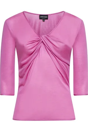 Giorgio Armani Dames, Blouses & Shirts, Roze, Maat: XS Zijde