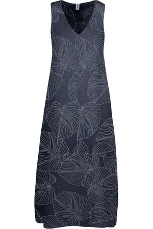 Bomboogie Dames, Jurken, Blauw, Maat: XS Linnen