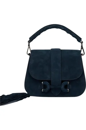 Alma en Pena Dames, Tassen, Blauw, Maat: ONE Size Leer