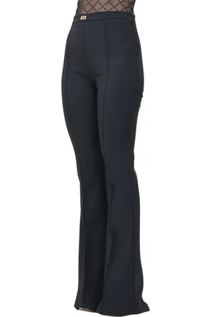 Elisabetta Franchi Dames, Broeken, Zwart, Maat: 2XS Zijde