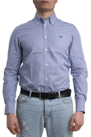 HARMONT&BLAINE Heren, Overhemden, Blauw, Maat: L Katoen