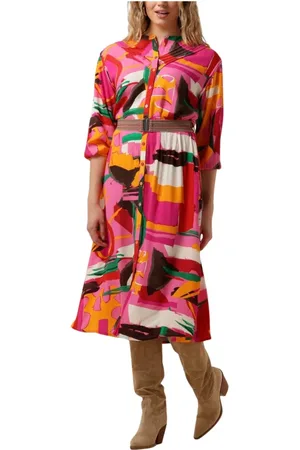 POM Amsterdam Dames, Jurken, Veelkleurig, Maat: M