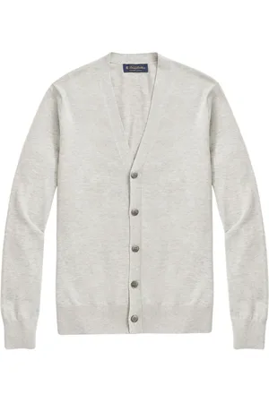 Brooks Brothers Heren, Truien, Grijs, Maat: M Katoen