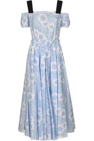Prada Dames, Jurken, Blauw, Maat: S
