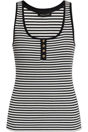 ANINE BING Dames, Tops, Zwart, Maat: M Katoen