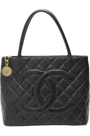 CHANEL Dames, Pre-owned, Zwart, Maat: ONE Size Leer