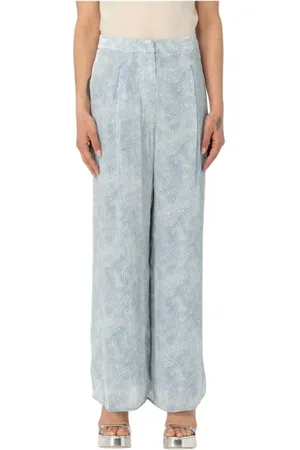 Michael Kors Dames, Broeken, Blauw, Maat: M Katoen