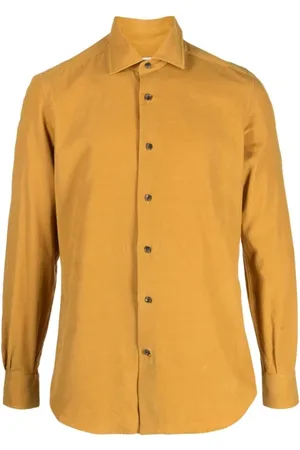 MAZZARELLI Heren, Overhemden, Geel, Maat: 2XL