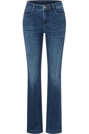 Mac Dames, Jeans, Blauw, Maat: S L32 Katoen