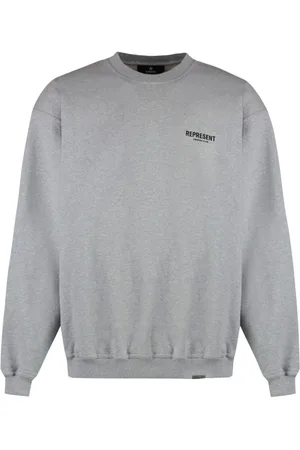 Represent Heren, Sweatshirts & Hoodies, Grijs, Maat: L Katoen