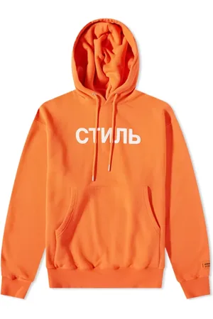 Heron Preston Heren, Sweatshirts & Hoodies, Oranje, Maat: S Katoen