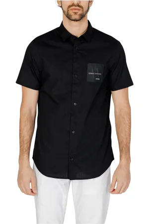 Armani Exchange Heren, Overhemden, Zwart, Maat: XS Katoen