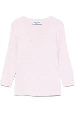 Blugirl Dames, Truien, Roze, Maat: M Viscose