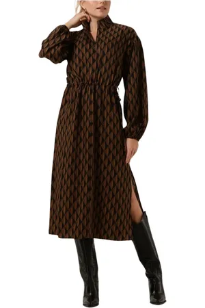 Gestuz Dames, Jurken, Bruin, Maat: XS