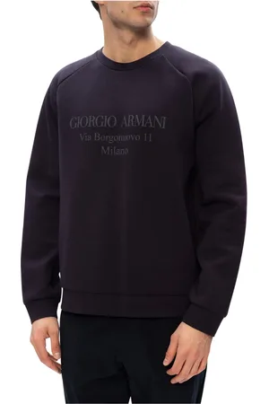 Giorgio Armani Heren, Sweatshirts & Hoodies, Grijs, Maat: 2XL Katoen
