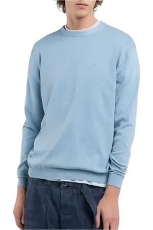 Replay Heren, Truien, Blauw, Maat: S Katoen