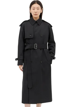 Burberry Dames, Mantels, Grijs, Maat: 2XS Wol