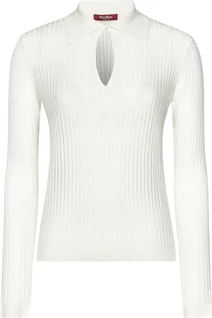 Max Mara Dames, Truien, Wit, Maat: L Zijde