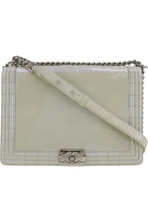 CHANEL Dames, Pre-owned, Wit, Maat: ONE Size Leer
