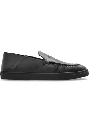 Giorgio Armani Heren, Schoenen, Zwart, Maat: 45 EU Leer