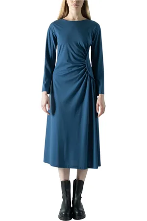Max Mara Dames, Jurken, Blauw, Maat: S Viscose