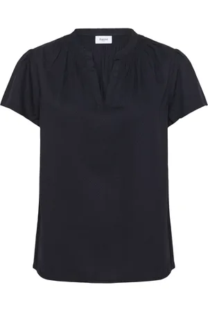 Saint Tropez Dames, Blouses & Shirts, Zwart, Maat: L