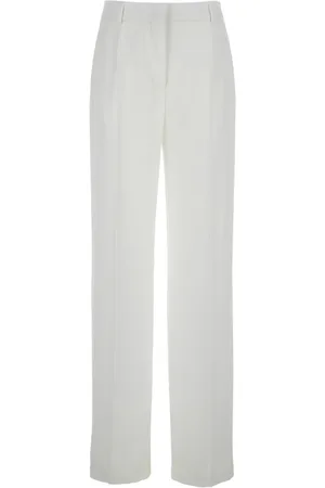 Alberta Ferretti Dames, Broeken, Wit, Maat: S Zijde