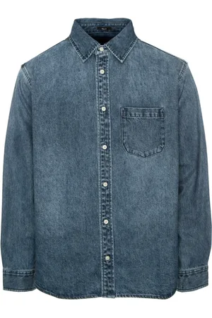 Denham Heren, Overhemden, Blauw, Maat: XL Denim