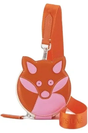 Maison Kitsuné Unisex, Accessoires, Oranje, Maat: ONE Size Leer