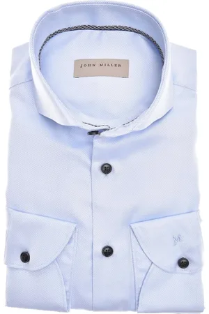 john miller Heren, Overhemden, Blauw, Maat: 5XL