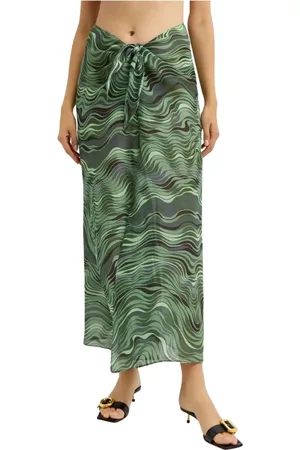 Cult Gaia Dames, Badkleding, Groen, Maat: S Zijde