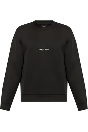 Giorgio Armani Heren, Sweatshirts & Hoodies, Zwart, Maat: S Modal