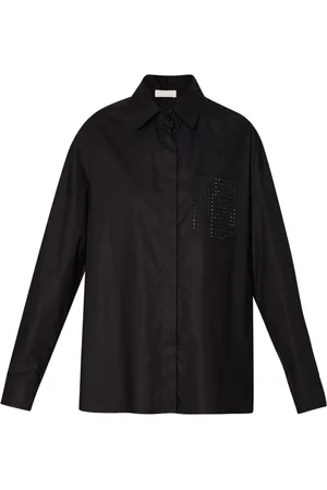 Liu Jo Dames, Blouses & Shirts, Zwart, Maat: M Katoen