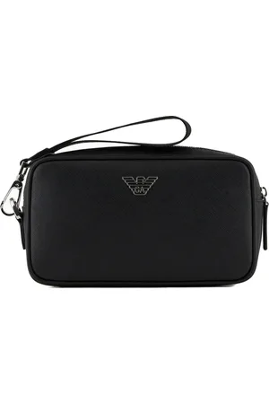 Emporio Armani Heren, Tassen, Zwart, Maat: ONE Size Leer